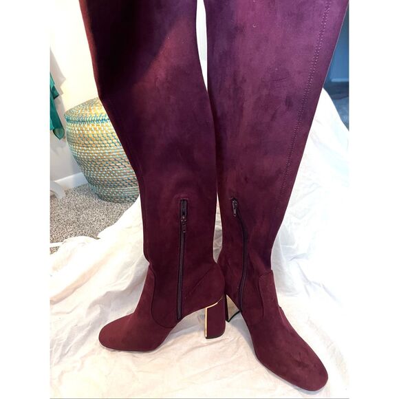 BCBGeneration Aliana burgundy microsuede over-the-knee boot - Picture 4 of 9